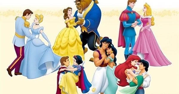 all disney princesses and princes names